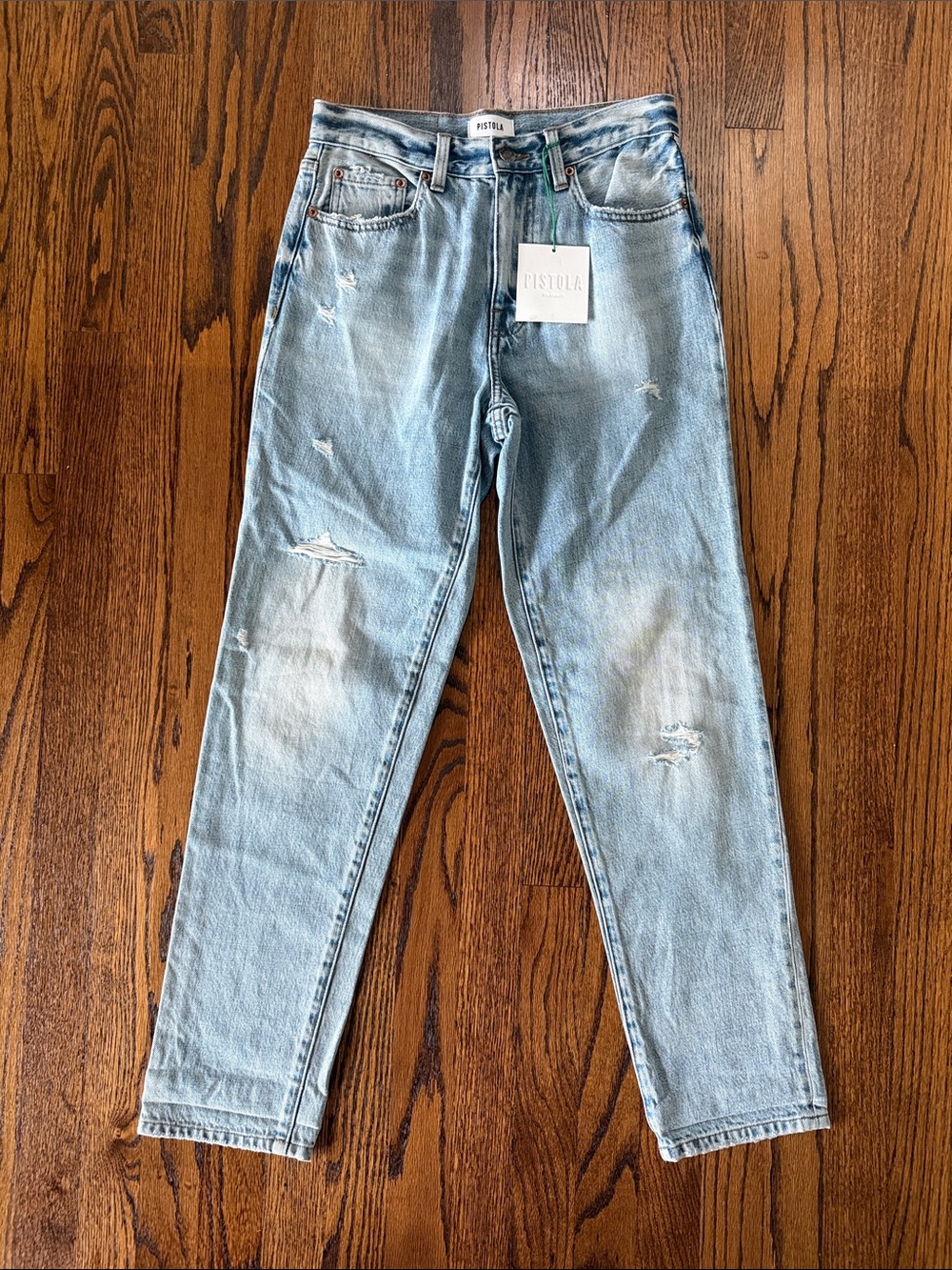 B42 pistola Women’s 26 Light Wash High-Rise Distressed Jeans